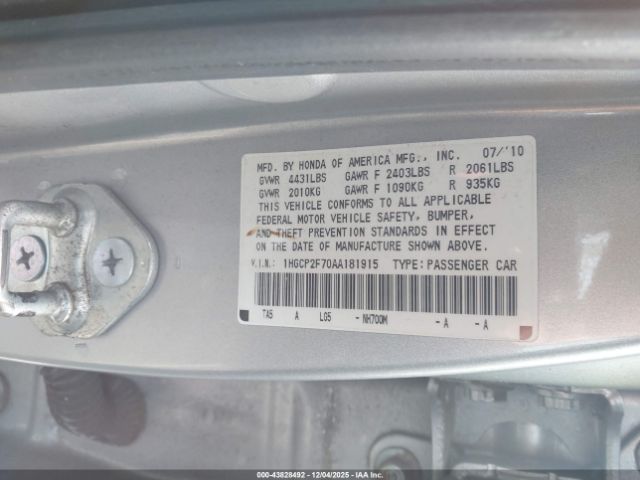 Honda Accord 2.4 Ex Image 5