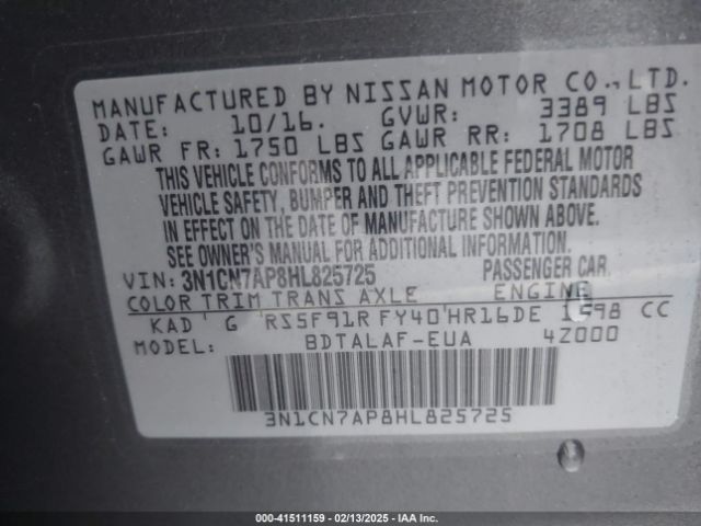 Nissan Versa 1.6 S Image 2